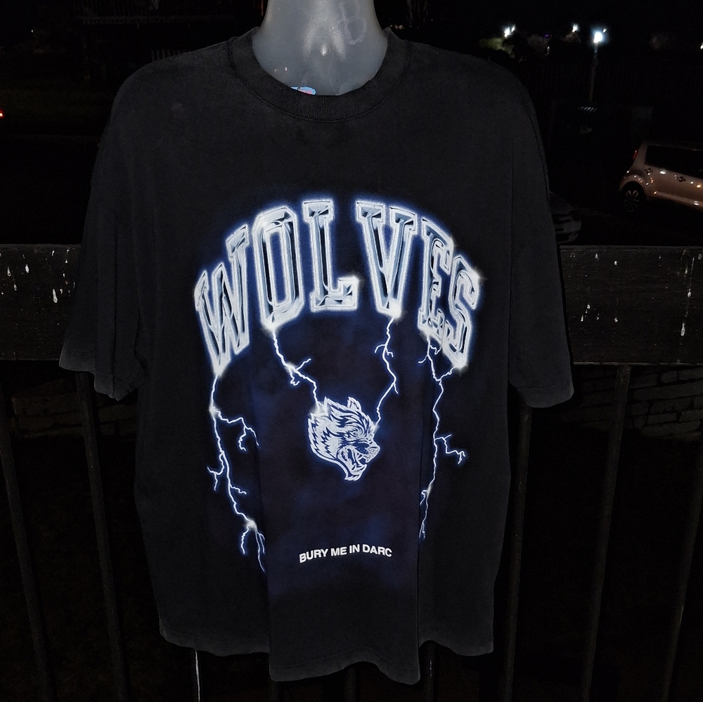 Darc Sport Wolves Bury Me In The Darc Lightening Wolf T Shirt Sz Large